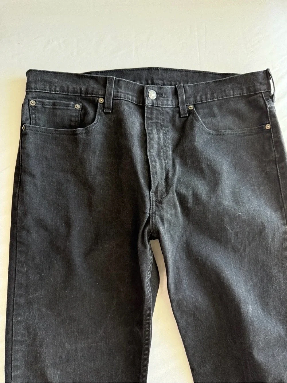 Levi's 502 Jeans Men's 36/34 Black Taper Fit Classic City College Work EUC